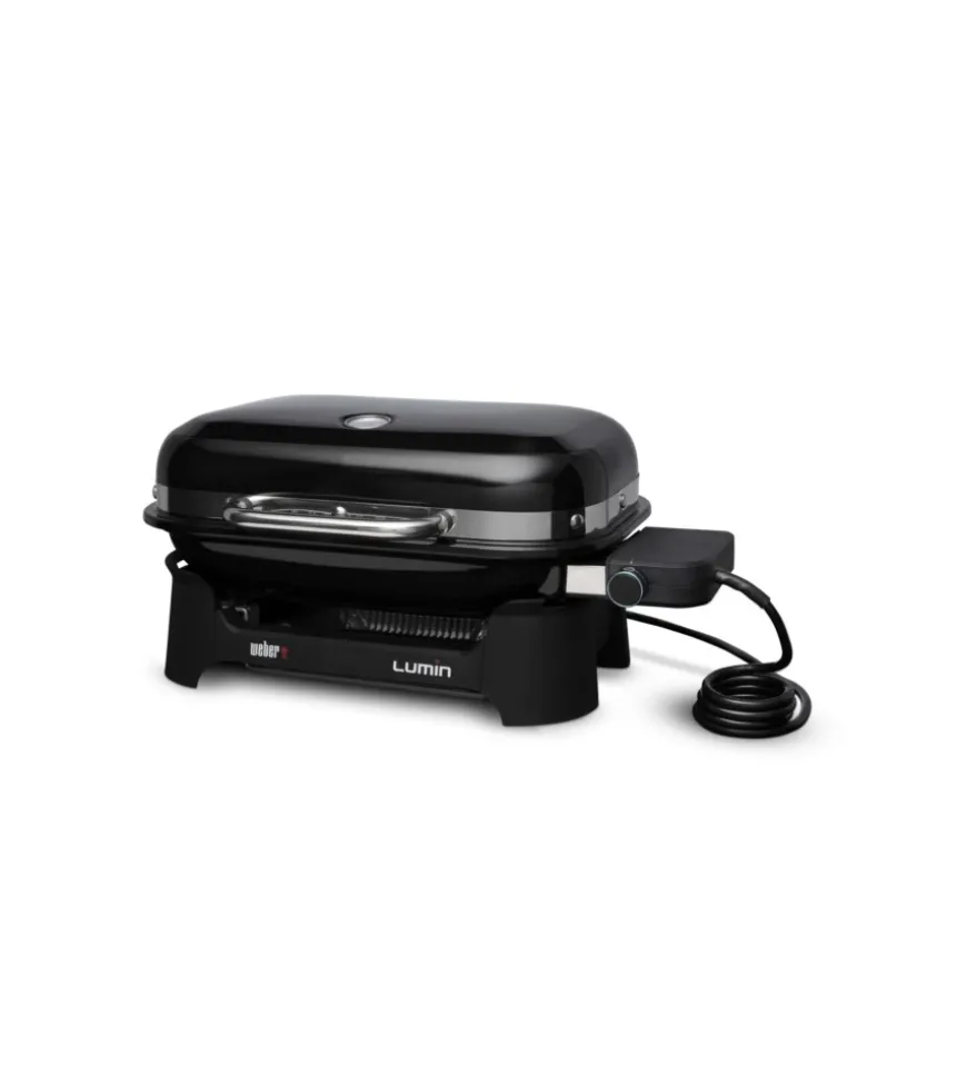 Barbecue elettrico portatile weber "lumin compact" con griglia 49,5x23,5 cm