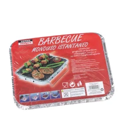 Barbecue monouso istantaneo con base in alluminio