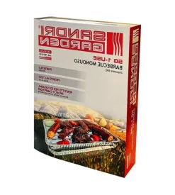 Barbecue monouso istantaneo sandrigarden con accendifuoco 25x30 cm
