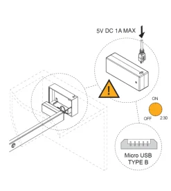 Barra appendiabili per armadi regolabile 558-708 mm batteria rimovibil e sensore di movimento anodizzato opaco - emuca.