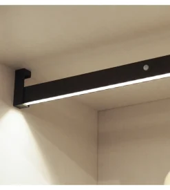 Barra appendiabili per armadi regolabile 708-858 mm batteria rimovibil e sensore di movimento colore moka - emuca.