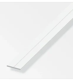 Barra piatta 15.5x2 pvc bianco - 1 metro.