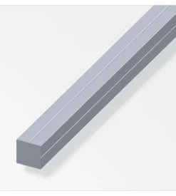 Barra quadrata 7,5 alluminio naturale - 1 metro.