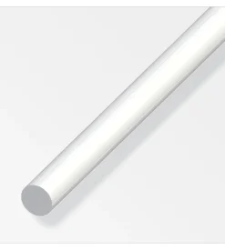 Barra tonda 7,5 pvc bia - 1 metro.