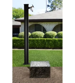 Basamento per fontane da giardino in acciaio zincato a caldo, 40x30 cm - kam