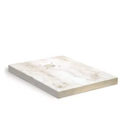 Basamento per fontane da giardino effetto travertino, 30x40x3 cm - kam