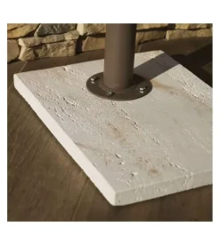 Basamento per fontane da giardino effetto travertino, 30x40x3 cm - kam