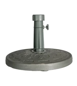 Base per ombrellone rotonda eurogarden in compound grigio scuro per palo ø 38 mm