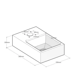 Base plinto per fontane in metallo kam 