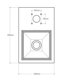 Base plinto per fontane in metallo kam 