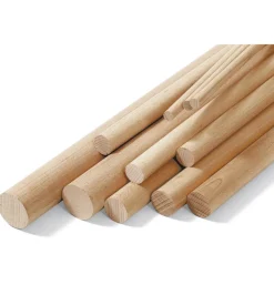 Bastoni tondi lisci in legno duro ø 6 x 1000 mm