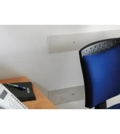 Battisedia in poliver trasparente con viti e tasselli - 80 x 12 cm.