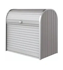 Baule da esterno a serrande impermeabile biohort "storemax 120" in acciaio zincato argento metallizzato 740 lt 117x73x109 cm - cod. 72060