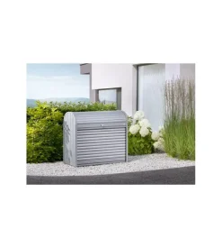 Baule da esterno a serrande impermeabile biohort "storemax 120" in acciaio zincato argento metallizzato 740 lt 117x73x109 cm - cod. 72060