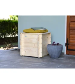 Baule da esterno alce "gaia" in legno 99 lt 60x60x54cm