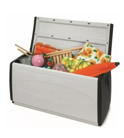 Baule da esterno "box 120 qblack" in polipropilene grigio 308 lt 120x54x57 cm