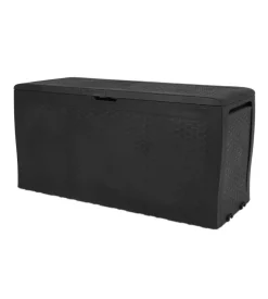 Baule da esterno con ruote keter "samoa" in resina grafite 270 lt 116x44,7x57 cm