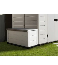 Baule da esterno garofalo "storage box tucany evo 150" in pvc bianco 150 lt 82,5x48x56 cm