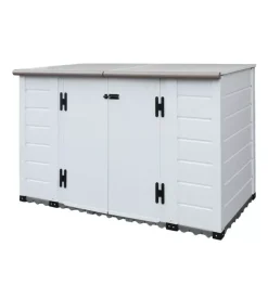 Baule da esterno garofalo "box tuscany evo 200 flat" in pvc bianco 1706 lt 203x91x104 cm