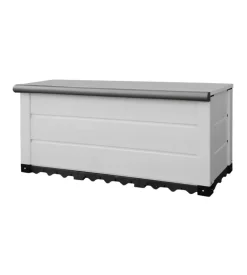 Baule da esterno garofalo "storage box urban 230" in pvc grigio 230 lt 123x48x56 cm