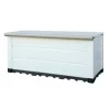 Baule da esterno garofalo "storage box tuscany 230" in pvc bianco 230 lt 123x48x56 cm