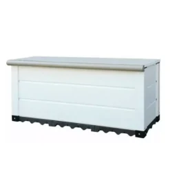 Baule da esterno garofalo "storage box tuscany 230" in pvc bianco 230 lt 123x48x56 cm
