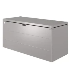 Baule da esterno impermeabile biohort "stylebox 170" in acciaio zincato grigio quarzo metallizzato 685 lt 170x70x81 cm - cod. b380710