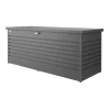 Baule da esterno impermeabile biohort "freizeitbox 200" in acciaio zincato grigio scuro metallizzato 1050 lt 201x79x83 cm