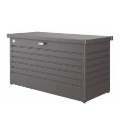 Baule da esterno impermeabile biohort "130" in acciaio zincato grigio scuro metallizzato 460 lt 134x62x71 cm - cod. 65040