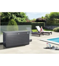 Baule da esterno impermeabile biohort "130" in acciaio zincato grigio scuro metallizzato 460 lt 134x62x71 cm - cod. 65040