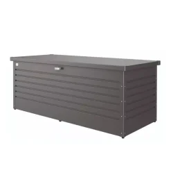 Baule da esterno impermeabile biohort "180" in acciaio zincato grigio scuro metallizzato 800 lt 181x79x71 cm - cod. 65030