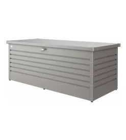 Baule da esterno impermeabile biohort "180" in acciaio zincato grigio quarzo metallizzato 800 lt 181x79x71 cm - cod. 68030