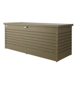 Baule da esterno impermeabile biohort "freizeitbox 200" in acciaio zincato bronzo metallizzato 1050 lt 201x79x83 cm