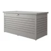 Baule da esterno impermeabile biohort "160" in acciaio zincato grigio quarzo metallizzato 830 lt 160x79x83 cm - cod. 68060
