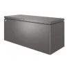 Baule da esterno impermeabile biohort "loungebox 200" in acciaio zincato grigio scuro metallizzato 1400 lt 199x80x81 cm - cod. 65075