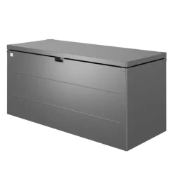 Baule da esterno impermeabile biohort "stylebox 170" in acciaio zincato grigio scuro metallizzato 685 lt 170x70x81 cm - cod. b340710