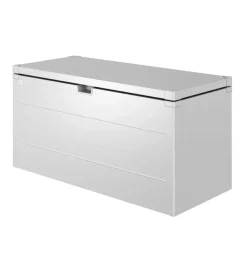 Baule da esterno impermeabile biohort "stylebox 140" in acciaio zincato argento metallizzato 400 lt 140x60x71 cm - cod. b330410