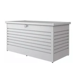 Baule da esterno impermeabile biohort "160" in acciaio zincato argento metallizzato 830 lt 160x79x83 cm - cod. 64060