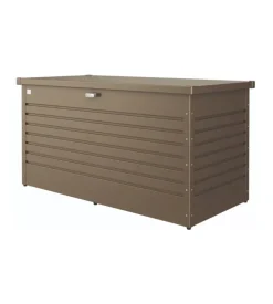 Baule da esterno impermeabile biohort "160" in acciaio zincato bronzo metallizzato 830 lt 160x79x83 cm - cod. 62060