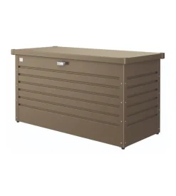 Baule da esterno impermeabile biohort "130" in acciaio zincato bronzo metallizzato 460 lt 134x62x71 cm - cod. 62040