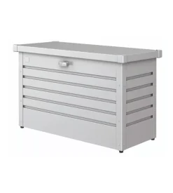 Baule da esterno impermeabile biohort "100" in acciaio zincato argento metallizzato 195 lt 101x46x61 cm - cod. 64010