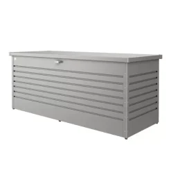 Baule da esterno impermeabile biohort "freizeitbox 200" in acciaio zincato grigio quarzo metallizzato 1050 lt 201x79x83 cm