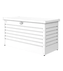 Baule da esterno impermeabile biohort "130" in acciaio zincato bianco 460 lt 134x62x71 cm - cod. 61040