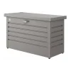Baule da esterno impermeabile biohort "100" in acciaio zincato grigio quarzo metallizzato 195 lt 101x46x61 cm - cod. 68010