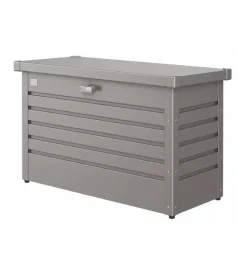 Baule da esterno impermeabile biohort "100" in acciaio zincato grigio quarzo metallizzato 195 lt 101x46x61 cm - cod. 68010