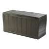 Baule da esterno keter "sherwood" in resina marrone effetto legno 270 lt 117x45x58 cm