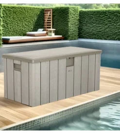 Baule da esterno lifetime in resina grigio 150,7x71,9x69,1 cm
