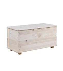 Baule portatutto in legno con piedini 90 lt 90x45x45 cm
