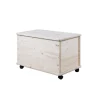 Baule portatutto in legno con ruote 70lt 73x40x42,5 cm
