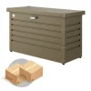 Baule postale per pacchi impermeabile biohort "paket-box 100" in acciaio zincato bronzo metallizzato 195 lt 101x46x61 cm - cod. 62910